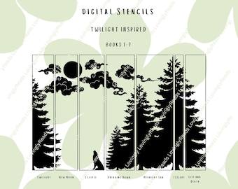 Twilight Wolf Sprayed Edges Books 1-7, Twilight Book Edges, Twilight - Digital Download - PDF/PNG/SVG