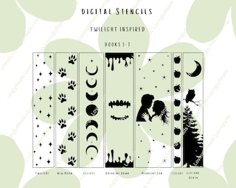Twilight Sprayed Edges, Twilight Book Edges, Twilight Books 1-7 - Digital Download - PDF/PNG/SVG