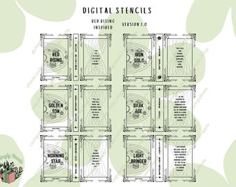 Red Rising Book Cover and Spine Digital Files, Book Rebind,  Digital Download - SVG/PNG/PDF - Version 1