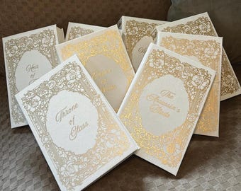Throne of Glass 8-Book Series, White and Gold Rebind Collection by Sarah J. Mass
