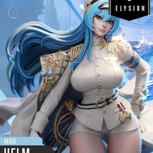 Nikke Goddess of Victory Helm Statue: Hand-Painted 8K Resin Figure