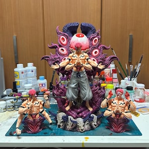 Jujutsu Kaisen  – Ryomen Sukuna 3 Body Included — 3D Printed Statue Fan Art | Garage Kit | Model Kit | Resin Figure Painted Anime