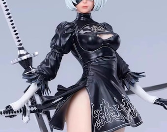 NieR Automata 2B 3D Printed Statue Fan Art | Garage Kit | Model Kit | Resin Figure Painted Anime