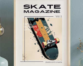 Skate Magazine Poster – Derby Skatepark 1978 – Vintage Skateboard Art PDF Download (300dpi, 20 x 30 cm)