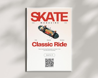 Skate Magazine Poster – Derby Skatepark 1978 – Vintage Skateboard Art PDF Download (300dpi, 20 x 30 cm)