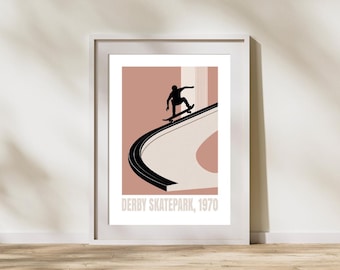 Skateboard Poster – Minimalist wall art with a skate motif