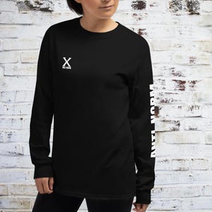 Longsleeve Shirt Black – Anti-Norm Print – Statement Long Sleeve Shirt – Streetwear – Alternative Clothing