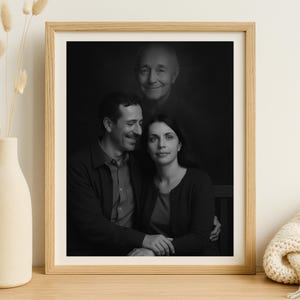 Add Loved One to Photo Custom Memorial Portrait Personalized Remembrance Gift Digital Family Photo with Deceased Loved One