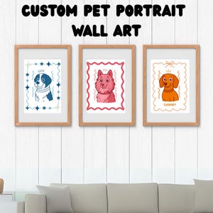 Custom Badly Drawn Pet Portrait Personalized Badly Drawn Dog Art Portrait Funny Pet Art Dog Lover Gift Dog Caricature Custom Cat Lover Gift