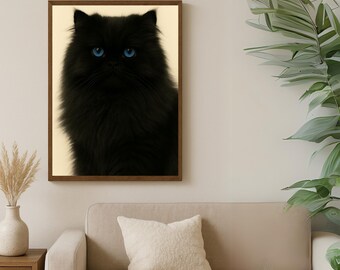 Custom Cat Portrait Digital Download Realistic Pet Memorial Art Personalized Cat Lover Gift Pet Loss Artwork Instant Wall Decor