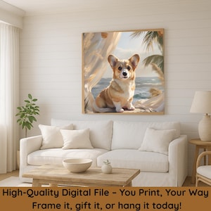 Custom Tropical Pet Portrait: Island Style Dog or Cat Art (Digital Download