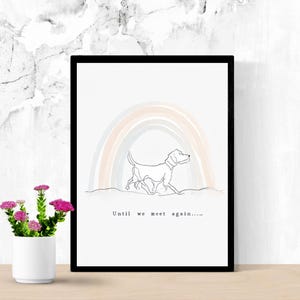 Arte conmemorativo personalizado para mascotas: Puente Arcoíris: Recuerdo personalizado para perros y gatos (descarga digital)