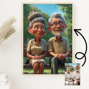 Custom Pixar Style Portrait From Photo Personalized Cartoon Character Drawing Cute 3D Animated Art Gift
