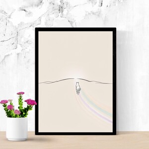 Rainbow Bridge Pet Memorial Portrait: Custom Dog or Cat Remembrance (Digital Download)
