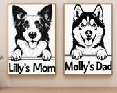Custom Pet Portrait Digital Download, Personalized Dog & Cat Wall Art, Memorial Keepsake, Pet Loss Gift, Printable Pet Photo Drawing