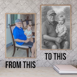 Custom Memorial Portrait: Add Deceased Loved One to Photo (Digital Art Download