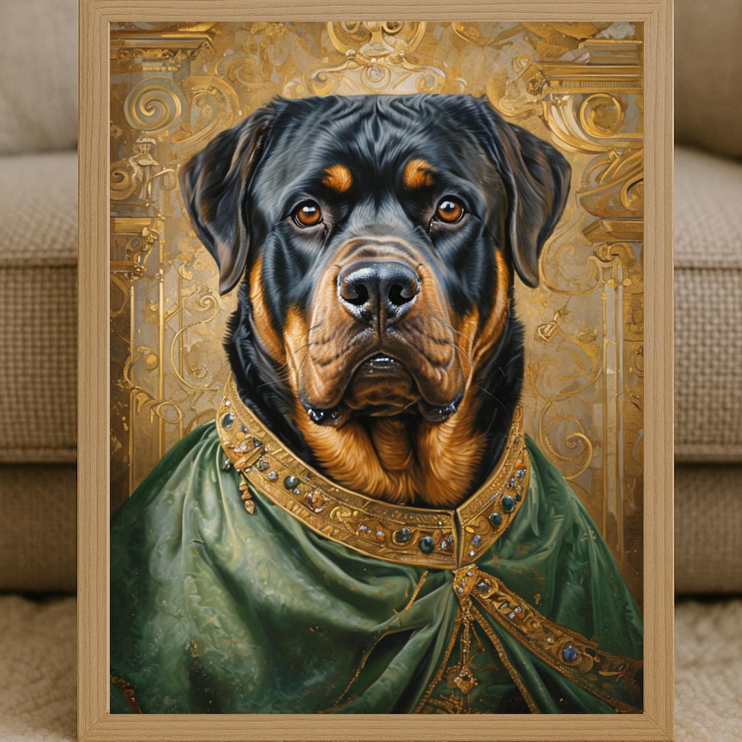 ルネッサンス時代のペットの肖像画：カスタム王室動物絵画（デジタル