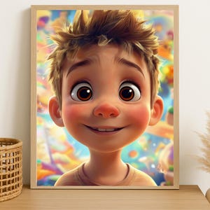 Custom Pixar Style Portrait From Photo Personalized Cartoon Character Drawing Cute 3D Animated Art Gift