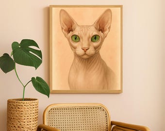 Custom Cat Portrait, Realistic Pet Memorial Art (Digital Download)