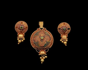 Handgemaakte 22K gouden oorbellen set, Indiase bruidssieradenverjaardagscadeau sieraden her
