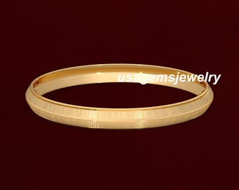 Pulseira Kada clássica texturizada em ouro 22K, pulseira de ouro maciço, joia tradicional indiana, elegante pulseira de ouro para presente de noiva.