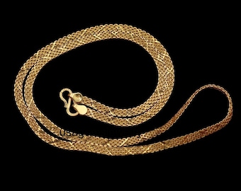 Handmade 22K Gold Chain Necklace: Solid Gold Jewelry Giftbirthday gift jewelry her