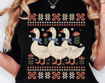 Comfort Colors® Vintage 80s Goose Shirt, Funny Blue Ribbon Goose Tee, Retro Goose Graphic Shirt, Cute Farm Animal Tee, Cottagecore Gift Tee