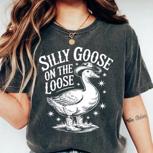 Retro Comfort Silly Goose Shirt, Silly Goose On The Loose, Funny Cowgirl Shirt, Funny Western Tee, Funny Graphic Tee, 90s Aesthetic Shirt