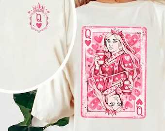Queen of Hearts Shirt, Funny Valentines Day T-Shirt, Teacher Valentines Shirt, Nurse Valentines Tshirt Gift, Cute Mother's Day Gift