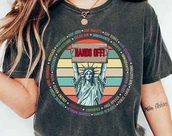 Hands Off Protest Shirt, Political Activism Tee, Environmental Rights T-Shirt, Save Public Lands, Medicare, Social Security, Free Speech