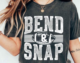 Camiseta de fútbol Comfort Colors®, camiseta de fútbol Bend and Snap, camiseta Game Day Fall, camiseta de fútbol Tis the Season