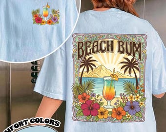 Camiseta playera, playera moderna, playera de colores cómodos, playera de playa, playera de vacaciones, playera hawaiana, playera de verano, playera cómoda de verano