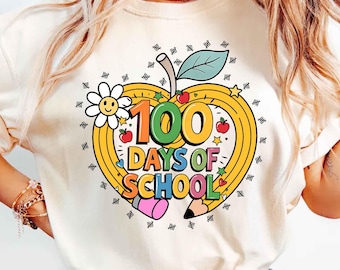 100 Days of School Shirt, 100th Day Celebration Tee, Student Back to School Shirt, Classroom Outfit, Gift for Teacher