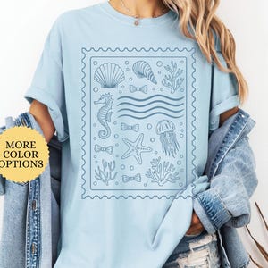 Coquette Seashell Shirt, Comfort Colors Coastal Summer Tee, Beachy Shell Swim Crewneck, Trendy Shellfish Best Friend Gift, Ocean Bow Tshirt