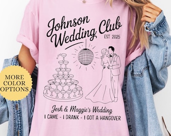 Custom Wedding Shirts, Personalized Bridal Party Gifts, Wedding Party Favors, Custom Wedding Toss, Matching Group Shirts, Wedding Merch
