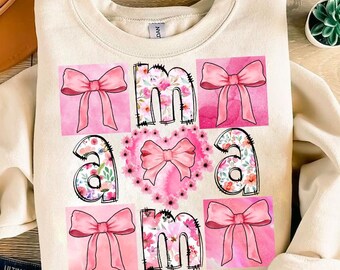 Mama Coquette Bow Png, Pink Bow Png, Heart Mama Png, Retro Mama Png, Checkered Mama Png, Pink Mama Png, Mom Life Png, Mothers Day Png