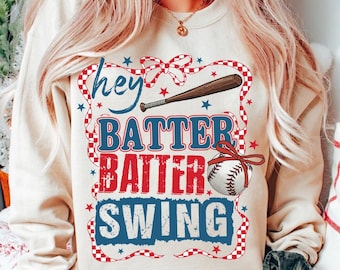 Retro Baseball Batter Batter Swing PNG, Checkered Baseball Coquette Png, Game Day Baseball Coquette Png, Baseball Mom Png,Baseball Shirt Png