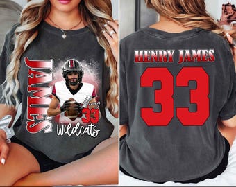 Personalized Football Mom Shirt, Customized Player Tee, Senior Night Football Shirt, Custom Football Shirt, Personalized Football Shirt