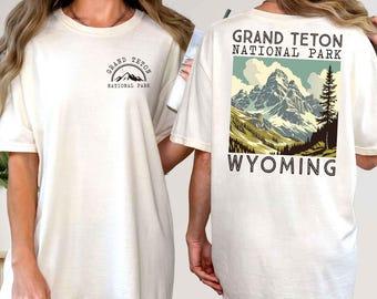 Grand Teton National Park Shirt, Comfort Colors Nature T-shirt, Granola Girl Shirt, Respect Our Parks, 63 Parks Crew, Vintage Wyoming Tee