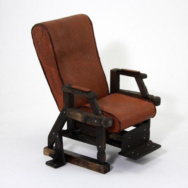 Sweeney Todd inspired Barber Chair - Wood and leather with Moving Parts