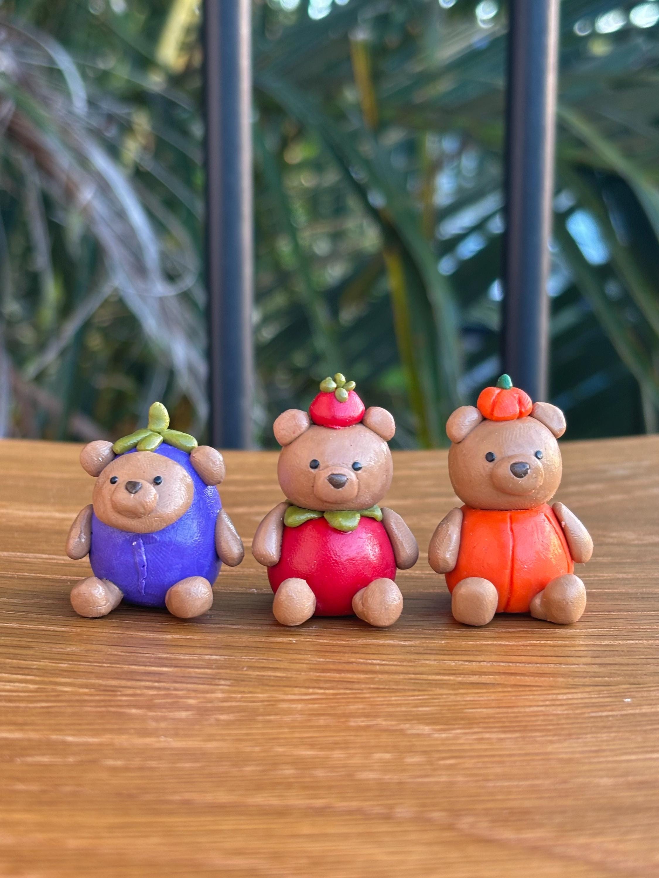 Bartholomew Bear Figurine: Jellycat Inspired Polymer Clay Desk