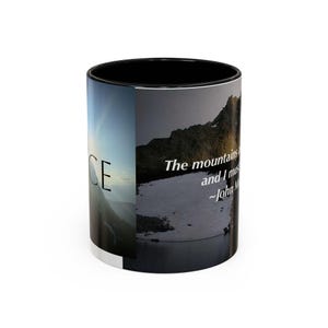 Inspirational Coffee Mug, Adventure Mug, Nature Lover Gift, Hiking Mug, Motivational Coffee Cup | &quot;The mountains are calling&quot;