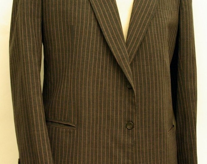 Savile Row Pinstripe Suit, Strickland and Sons Ltd., Spring 1983 Etsy