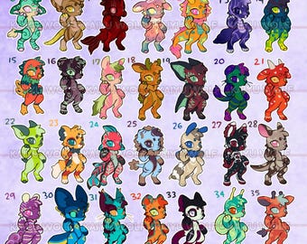 NEW!! Furry adopts, Cheap Fursona Digital Character Adoptables