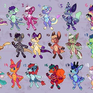 NEUE Furry Adoptables annimmt, Günstige Fursona Digital Character Adoptables