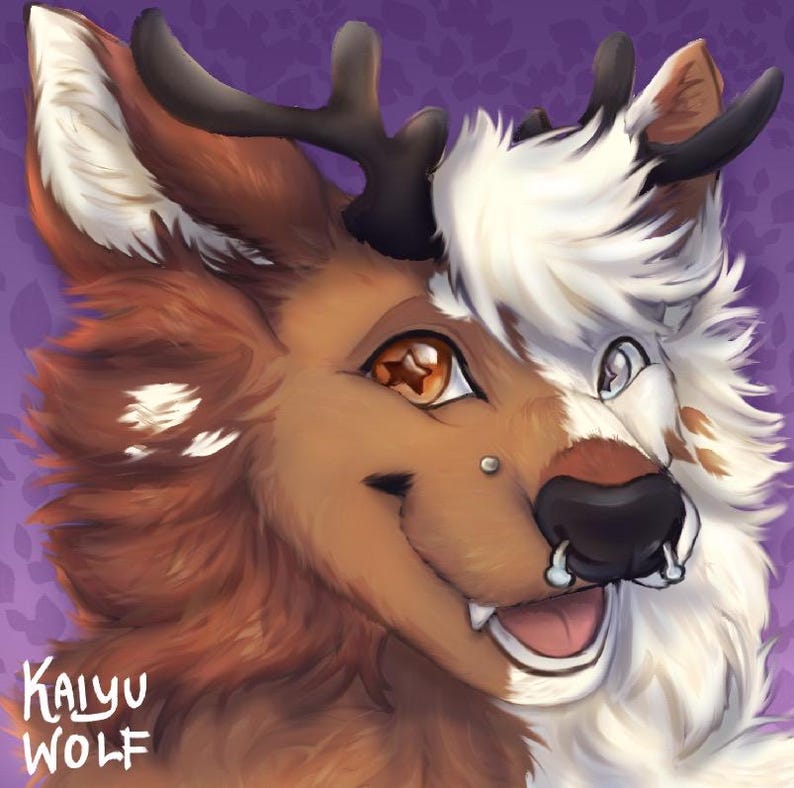 Custom Furry Icon Art Commissions, Fully Rendered Fursona Headshot ...