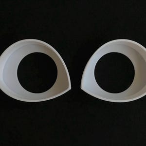 Blancs pour les yeux Fursuit | Yeux de Toony « Suivez-moi » imprimés en 3D