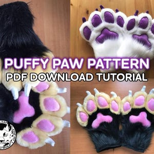 Fursuit Puffy Paw Pattern | PDF Download Furry Paws Tutorial
