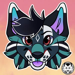 Symmetrischer pelziger Kopfschuss, Fursona Icon Digitale Kunst Aufträge
