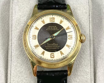 Relógio ANKER AUTOMÁTICO de 25 rubis, vintage da década de 1950 - Calibre Durowe 580, totalmente revisado.